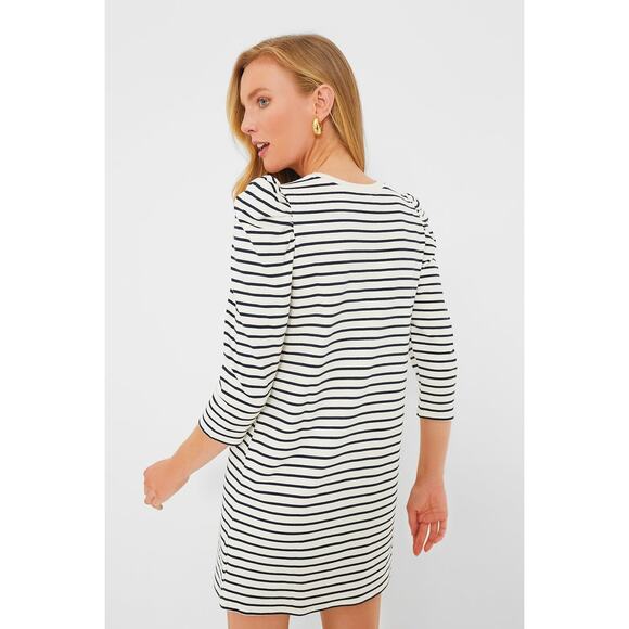 POMANDER PLACE Navy Stripe Vesty Mini Dress Size M NWT Retail $118 Tuckernuck - Picture 2 of 8